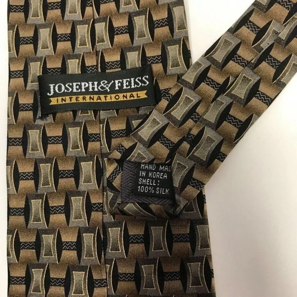 1153 JOSEPH & FEISS INTERNATIONAL vtg silk necktie 58 in x 4 in